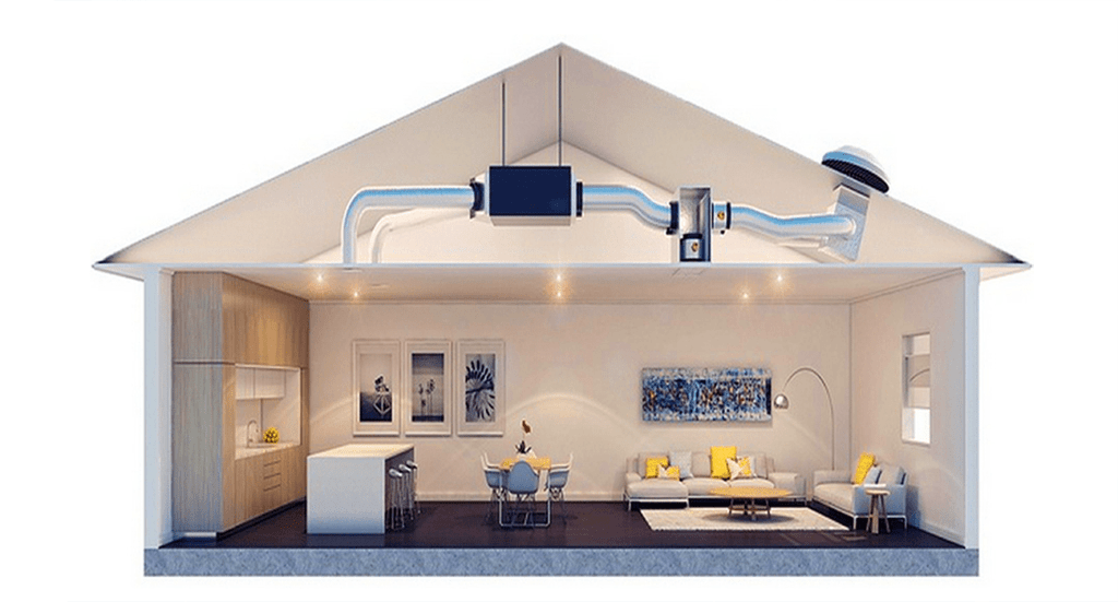 Concealed ducted split system